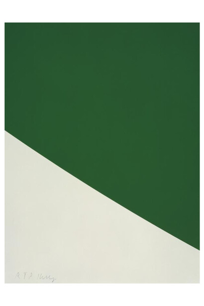 Ellsworth Kelly, Green Curve, 2000, 1-color lithograph, 26 3/4x20 inches. Edition of 35. © 2000 Ellsworth Kelly and Gemini G.E.L. LLC. Courtesy of Gemini G.E.L. at Joni Moisant Weyl