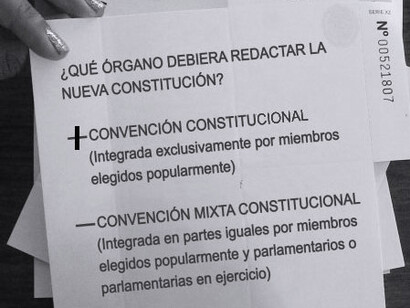 Papeletas del plebiscito para conformar la asamblea constitutiva, Chile, 2020