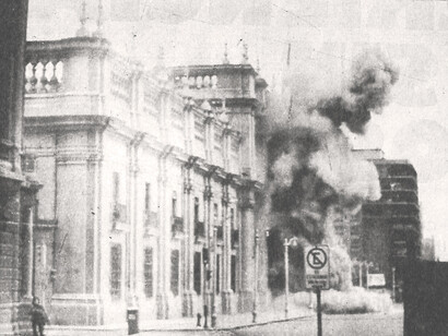 Bombardeo de las tropas de Pinochet al Palacio de La Moneda, el 11 de septiembre de 1973