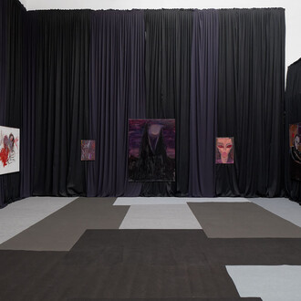 Tobias Spichtig, When a joke becomes a prayer, exhibition view. Courtesy of Galerie Hussenot