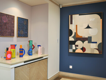 Domininc Beattie and Fabio Almeida, Re-Assemble installation at Collyer Bristow Gallery, Ph. courtesy of Michaela Nettell