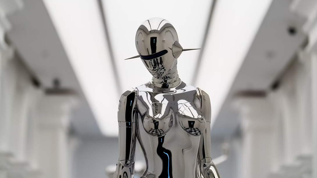 A sleek, futuristic silver robot embodying advanced technology and artificial intelligence