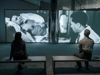 Sir Isaac Julien, Once again … (Statues never die), exhibition view. Courtesy of ARoS