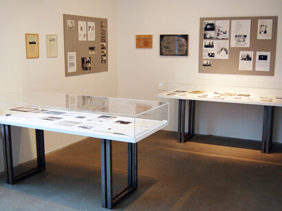 Installation view The sun went in, the fire went out: Landscapes in film, performance and text, work by Annabel Nicolson