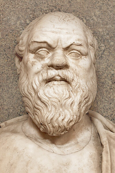 Busto de Sócrates, filósofo griego. Mármol, copia romana según un original griego del siglo IV a.C.