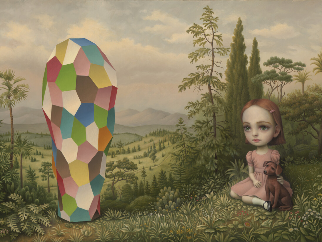 Mark Ryden, Chroma Structure 113, 2015, oil on canvas, 20 x 30 inches, 50.8 x 76.2 cm

