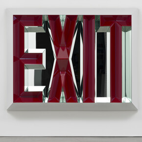 Doug Aitken, EXIT (large), 2014, Colored mirror, clear mirror, powder coated steel, 68 x 93 x 16 inches, (172.7 x 236.2 x 40.6 cm) © Doug Aitken. Courtesy Regen Projects, Los Angeles.