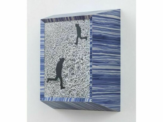 Richard Artschwager, Running Man (double black)", 2013 © Richard Artschwager. Courtesy Gagosian Gallery. Photography by Robert McKeever