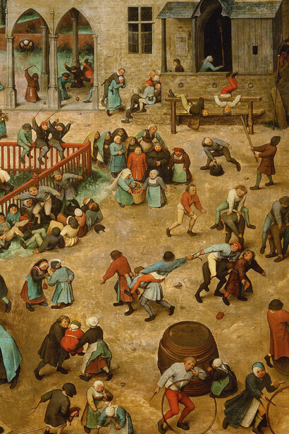 Pieter Bruegel el Viejo, Juegos de niños, 1560 (detalle)