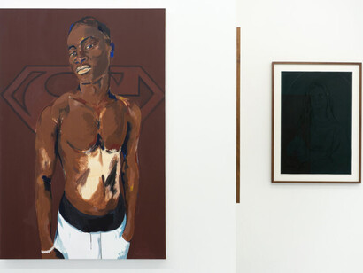 Lassana Sarre, L'enfant aux cerises, vue d'exposition. Avec l'aimable autorisation de la Galerie Polaris