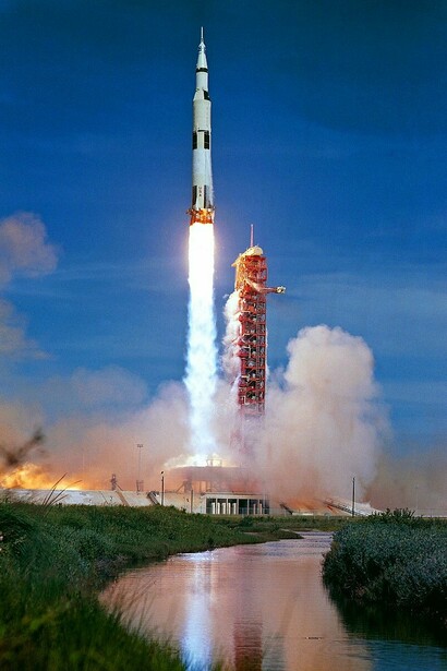 Lancio dell'Apollo 15 ormai già in partenza