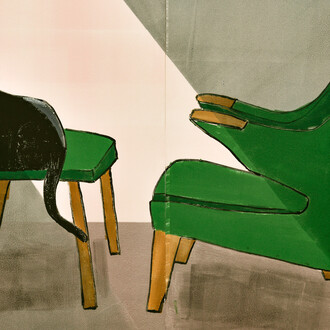 Zilla Leutenegger, Papa bear chair (détail), 2021. Avec l'aimable autorisation du Museum Tinguely