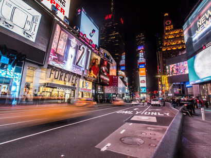 Walking down the streets we see advertisements lit up