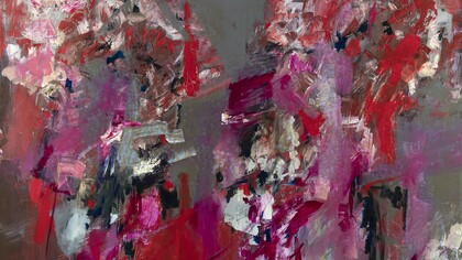 Al atardecer «At Dust», mix media on canvas, 120 x 150 cm 