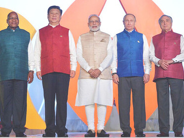BRICS leaders at the 2016 BRICS Summit in Goa, India