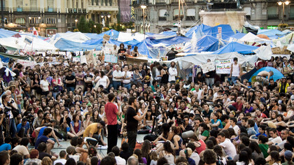 Asamblea del 15-M en la Puerta del Sol (Madrid)