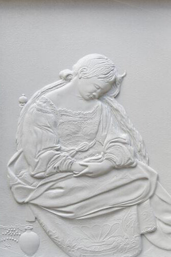 Maddalena Doria Pamphilj, Michelangelo Merisi detto il Caravaggio Quadro Tattile HandSight.net, 2016, resina, 41 X 33cm