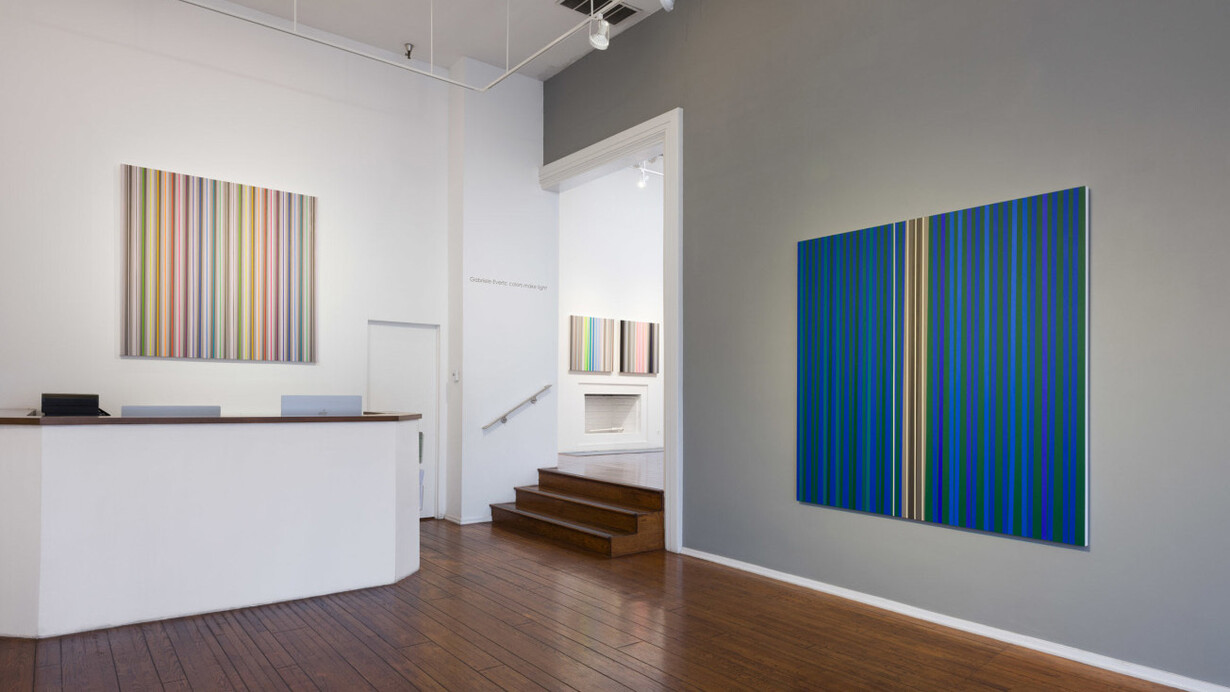 Gabriele Evertz, Colors make light, exhibition view. Courtesy of Louis Stern Fine Arts