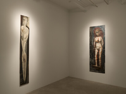 Mira Schor, Nuns, exhibition view. Courtesy of Lyles and King Gallery