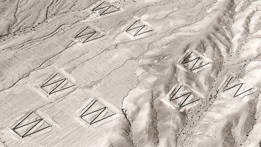 Aerial I, production still from Shadow Sites II, 2011, Jananne Al-Ani (born in Iraq in 1966), Archival chromogenic print. Courtesy of the artist, Rose Issa Projects, London, and Abraaj Capital Art Prize 2011 © Jananne Al-Ani. Courtesy Museum of Fine Arts, Boston