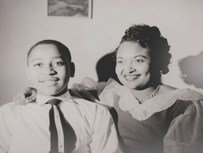 Emmett Till and his mother, Mamie Till Mobley