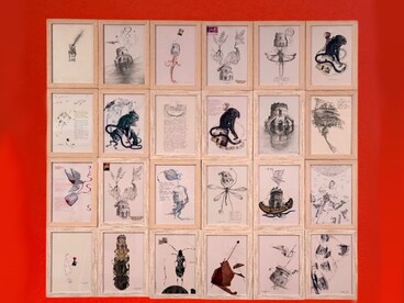 Foto di Gerardo La Mattina, libera interpretazione della mostra di Mariella Busi De Logu, “In un’aria diversa, Teodorico”