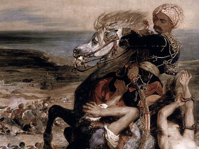 Eugène Delacroix, Massacre on Chios, detail 