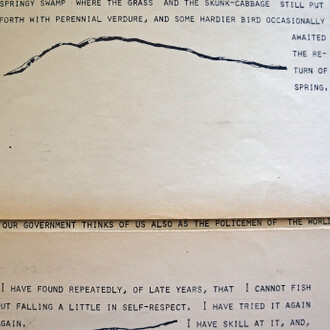 Lecture on the Weather, 1975. Courtesy of  Frith Street Gallery
