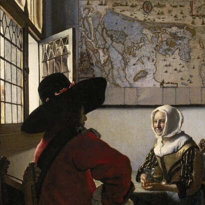 «Militar y muchacha riendo» (1658), Johannes Vermeer