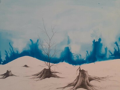 Wanderlust, 40x30cm, grafite e acquerello su carta cotone, 2019