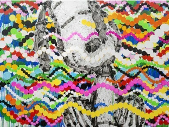 Tom Everhart, "Big Poppa", Artist's inspiration: Jean-Michel Basquiat