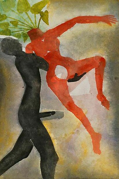 Francesco Clemente, A Story Well Told (20, sunset), 2013, Watercolor on paper, 11 3/5 x 8 1/4 inches. (29.6 x 21.0 cm)