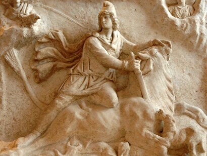 "Tauroctonia" Mitra che uccide il toro, Louvre, Francia