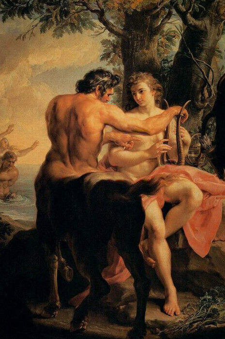Pompeo Batoni, Achille e il centauro Chirone, 1746