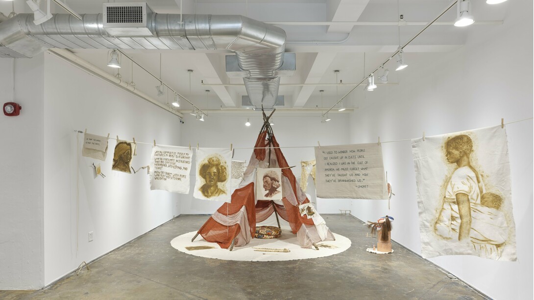 Exhibition view, Yvonne Shortt, Shedding My Toxic Core, 2024, A.I.R. Gallery, Brooklyn, NY. Photography by Matthew Sherman. Courtesy of A.I.R. Gallery