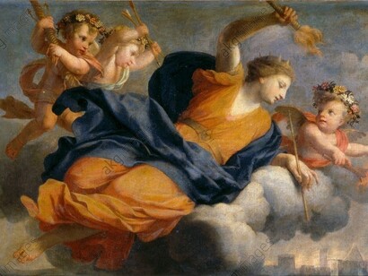 E. Le Sueur. 'Giunone appicca il fuoco su Troia'