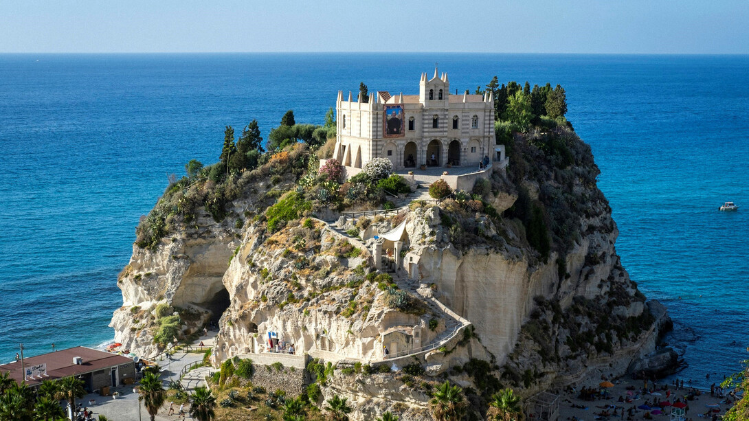 The church of Santa Maria dell'Isola (VII-VIII century) stands in Tropea, on the rock of the same name, Calabria, Italy
