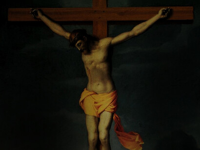 Giambattista Moroni, Crocifissione, particolare