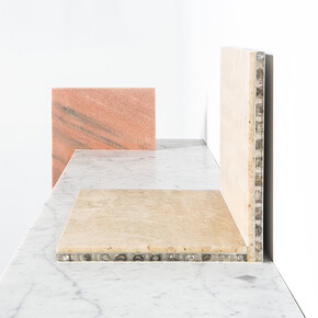 Robert Stadler, Cut_Paste #3, 2013, marble, aluminium, h31.5 l120 w32 cm / h12.4 l47.2 w12.5 in, limited edition of 8 + 4 ap, Courtesy Carpenters Workshop Gallery