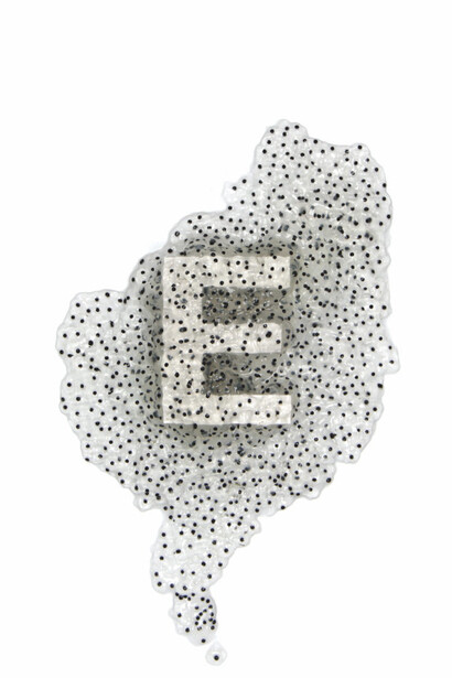 Frogspawn Typography, from the Visceral Typography collection, 2014; Monique Goossens (Dutch, born 1971); Digital print; Courtesy of Monique Goossens