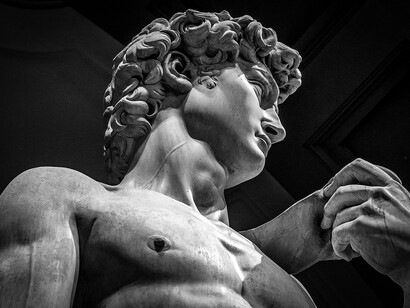 David, Michel Ange (1501). La beauté en tant qu'idée, ou même forme, apparaît comme un principe unificateur et réparateur du monde, et un artisan est spécialisé parce qu'il produit toujours en fonction d'une idée