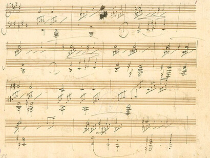 Partitura original de la «Sonata para piano, no. 14» de Beethoven