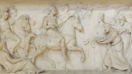 G.M. Benzoni, Monumento alla Pace, 1840-1844. Bassorilievo. Bergamo, Pinacoteca Giacomo Carrara, foto Francesca Panseri