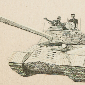 My Tax Dollars Hard at Work. Courtesy of Lois Lambert Gallery