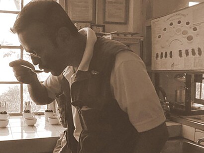 Tea Tasting, Manager demonstrating