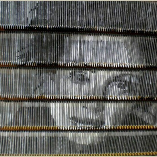 Henri Gueguen, Julia Roberts, Lacquer on Interior of Bic Pen, 40" x 40"