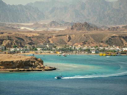 Coastal waters of Sharm el-Sheikh, reflecting the strategic importance of maritime routes in a fractured world