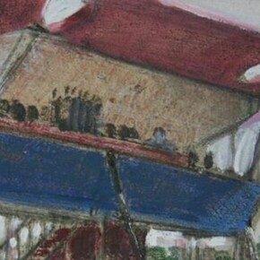 Merlin James, Signal Box, 2004 - 2007, Acrylic on canvas, 36 x 57 cm, Courtesy of the artist, Mummery + Schnelle, London, and Sikkema Jenkins & Co., New York © Merlin James