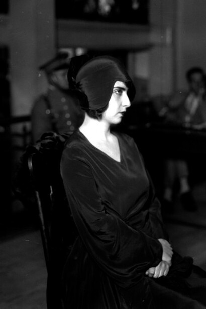 María Teresa de Landa durante su juicio, 1929, Colección Archivo Casasola, Fototeca Nacional, México