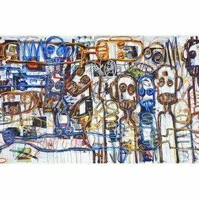 Aboudia, Nouchi Dreams, 78x154 in., 2014